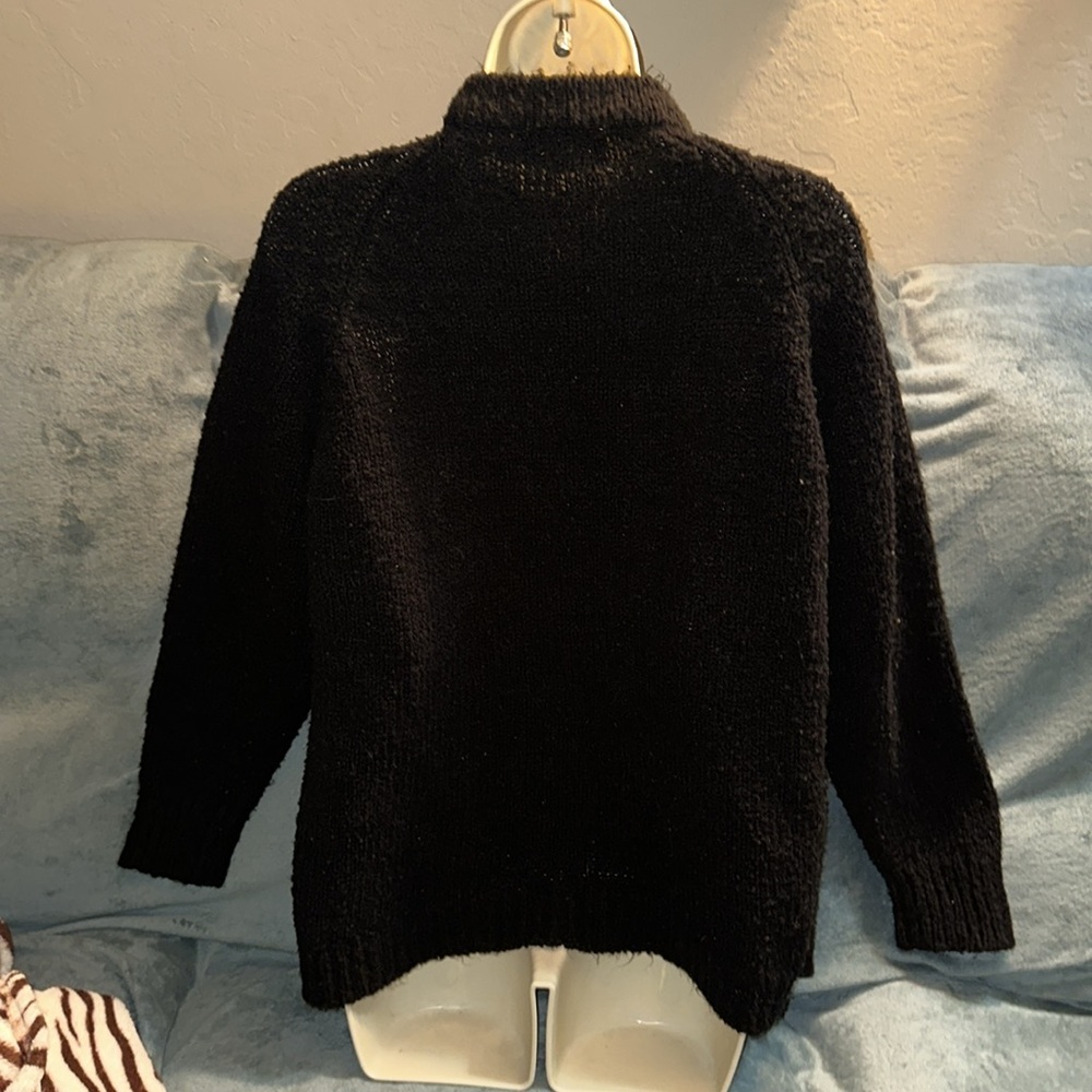 LeRoy knitwear large black cardigan with pockets - Picture 3 of 7